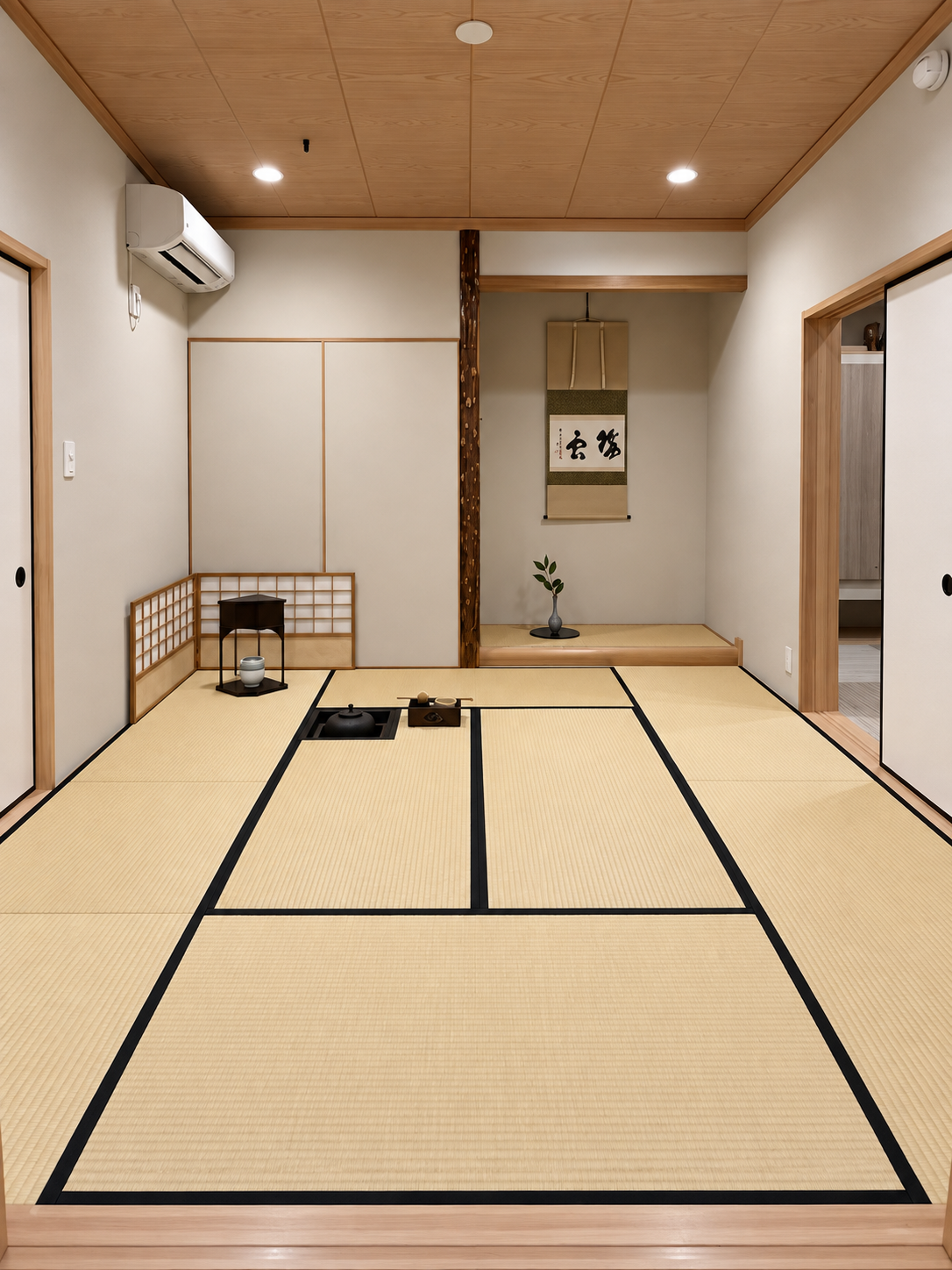 神保軒の8畳の茶室と床の間